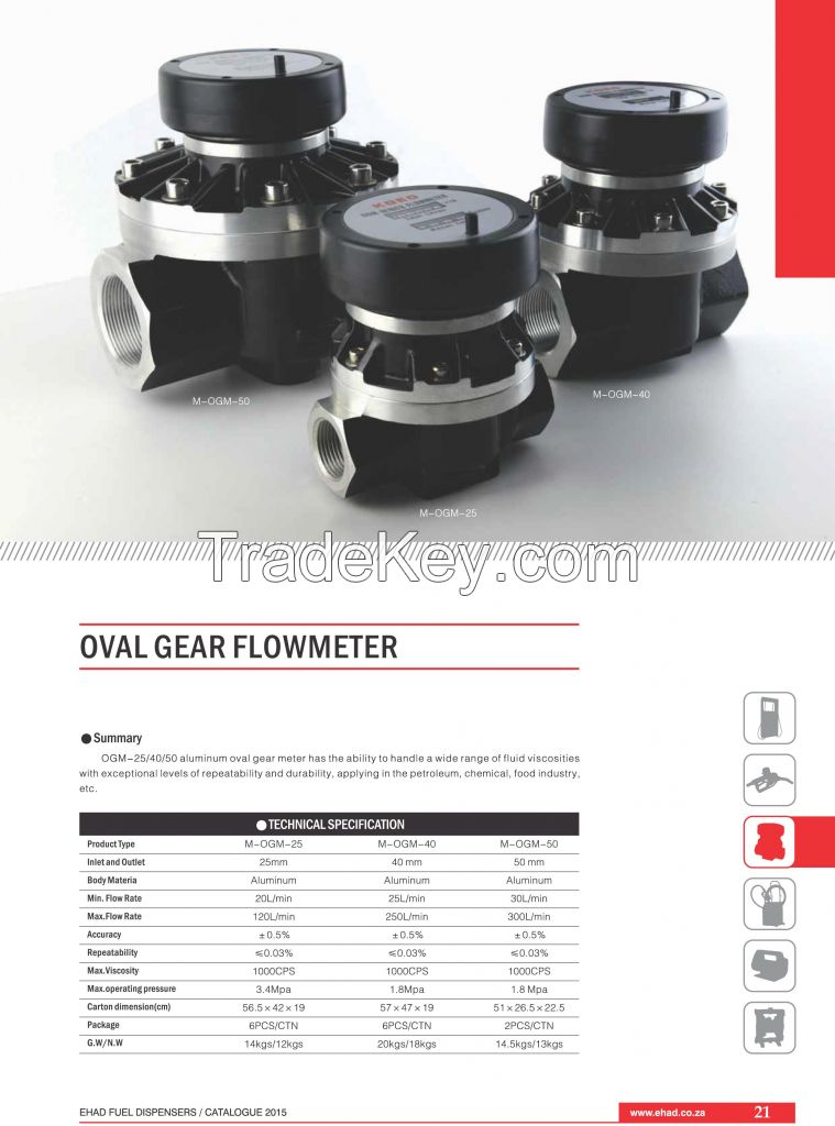 Ehad oval gear flow meter Mechanical or Electroinc