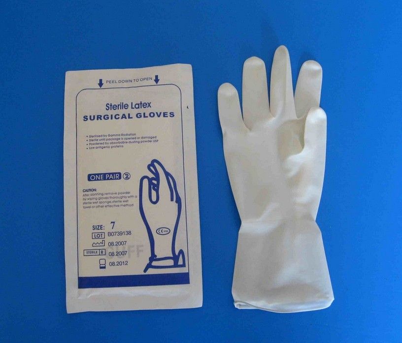 Latex exam glove powder free unsterile