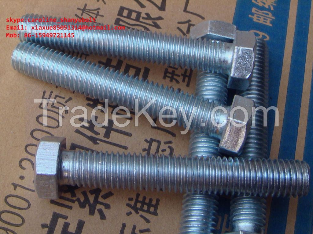 ASTM A307 Hex bolt/zinc coated hex screw