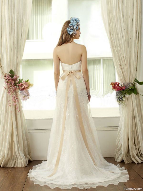 High Quality Sexy Lace Sweetheart Side Slit Wedding Dress China