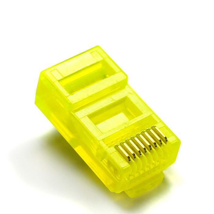 RJ45 8P8C Connector 100pcs/lots Medium blue color Gold plated Free shipping