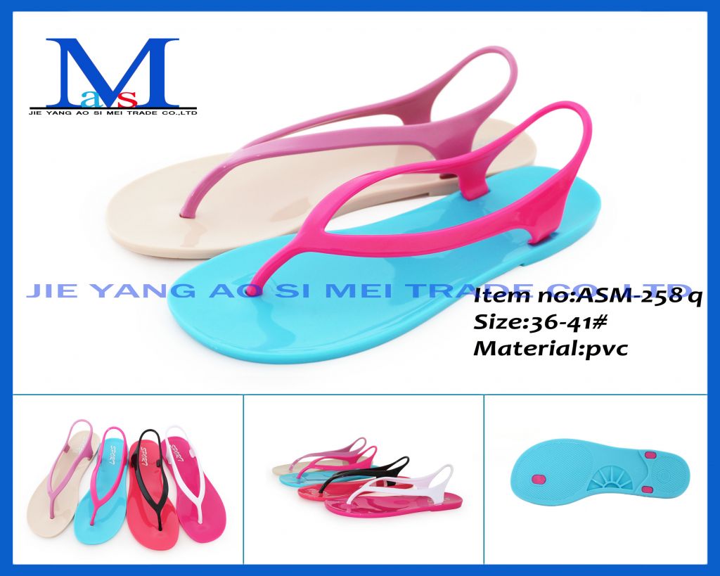 Fashion cheap high quanlity mature woman PVC slippers for 2014