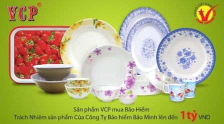 The melamine tableware brand Vinh Co made in Vietnam