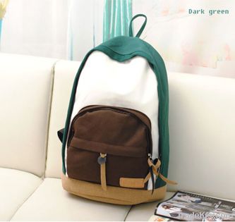 Students backpack Canvas bag handbag shoulder bag, leisure sport bag