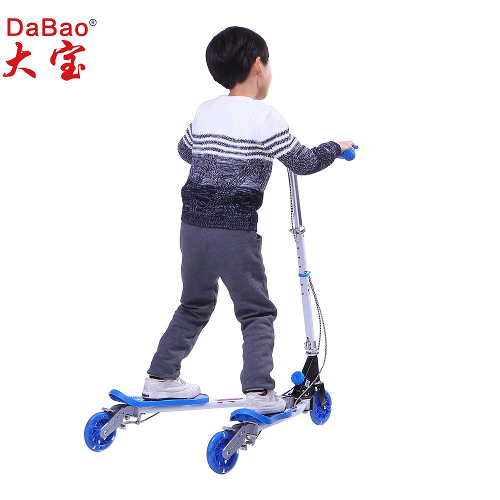 3 wheel frog kick swing flicker scissor kids scooter for children