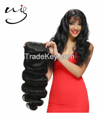 body wave style virgin brazilian human hair glueless full lace wigs for black women 