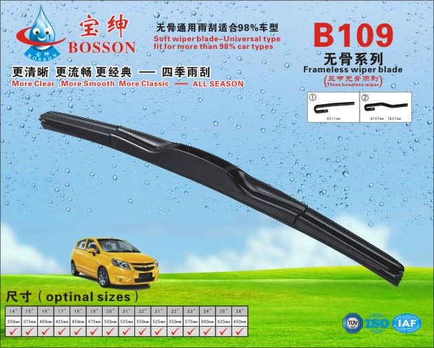 The Three Section Frameless Wiper Blade