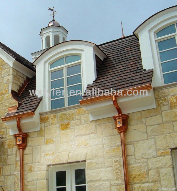 DOWNSPOUT---6 Inch Half Round Copper Gutter System