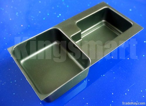 Thermoformed plastic inner trays for phone components