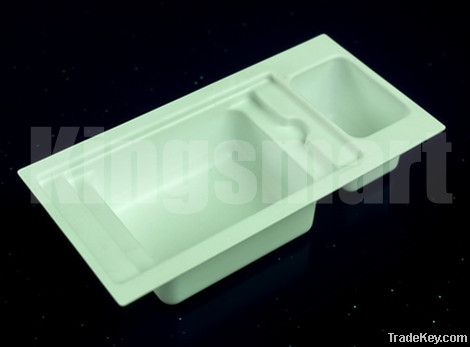 Thermoformed plastic inner trays for phone components