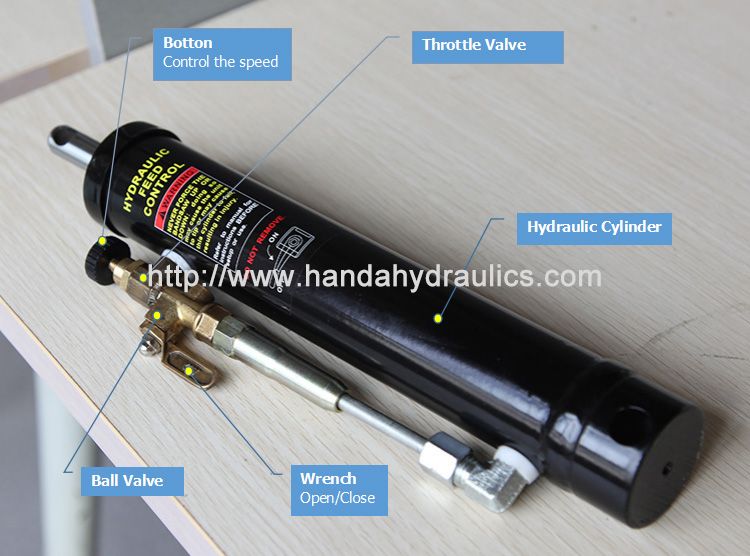 Standard manual hot sale metal band saw lift hydraulic cylinder with valve
