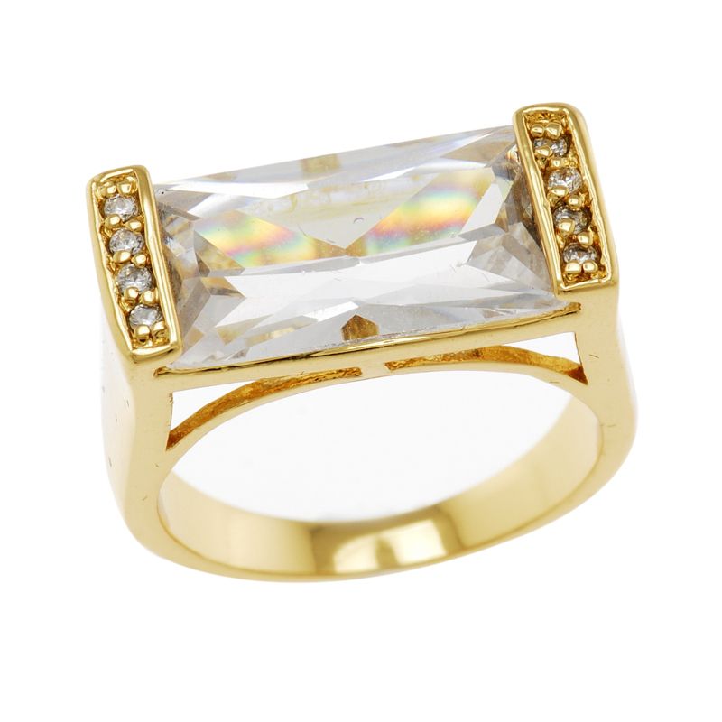 Wholesale Teemtry 14k Gold Plated Cubic zirconia rings