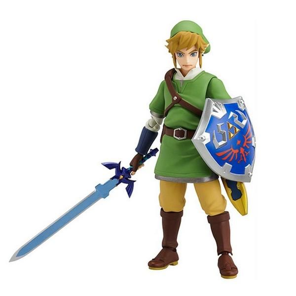 Zelda plastic battle tops toys story game action figures with kids swords and shields