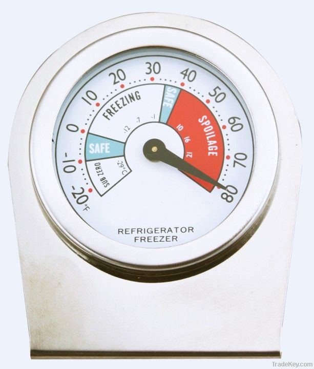 Refrigerator freezer thermometer