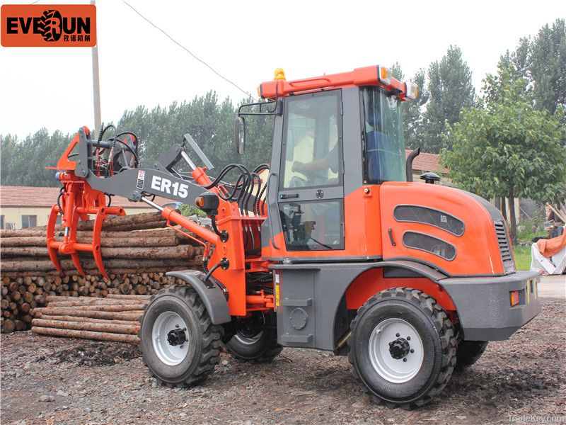 Er15 Multi-Function Wheel Loader with Wooden Forks