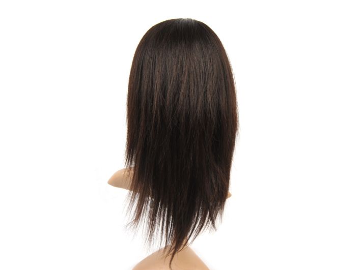 Indian remy hair front lace wig straight,10",12",14",16",18",20", natural black color