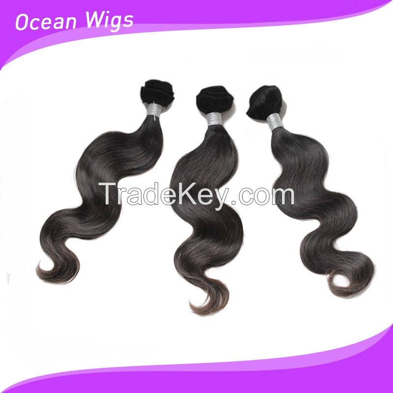 6A Brazilian Virgin Remy Hair Extensions Body Wave 10"-36" Natural Black Color Dyeable Tangle Free No Shedding