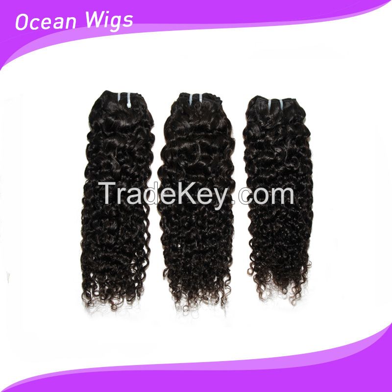 6A Brazilian Virgin Remy Hair Extensions Kinky Coil10"-36" Natural Black Color Dyeable Tangle Free No Shedding