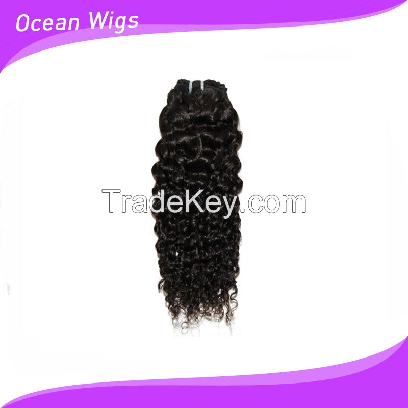 6A Brazilian Virgin Remy Hair Extensions Kinky Coil10"-36" Natural Black Color Dyeable Tangle Free No Shedding