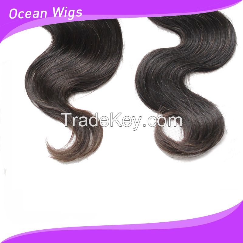 6A Brazilian Virgin Remy Hair Extensions Body Wave 10"-36" Natural Black Color Dyeable Tangle Free No Shedding