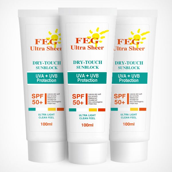 Wholesale FEG Ultra sheer sunblock  UVA+UVB Protection SPF50+ 100ml