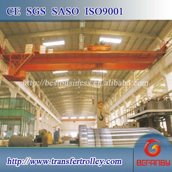 Rail mounted double girder bridge crane