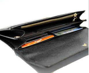 women's long wallet tri-women's fold wallet clutch bag chain bag with calf-hair flap
