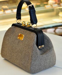 fashion women's handbag tweed bag woven wool bag clutch bag purse bag bead frame bag shoulder bag plate women's bag