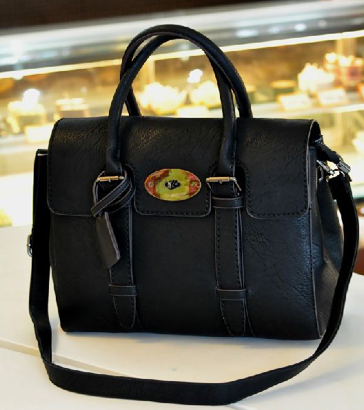 women's handbag leather tote bag buckle belt shoulder bag turnlock satchel bag