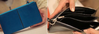 women's wallet leather clutch wallet multi compartment top zip wallet  