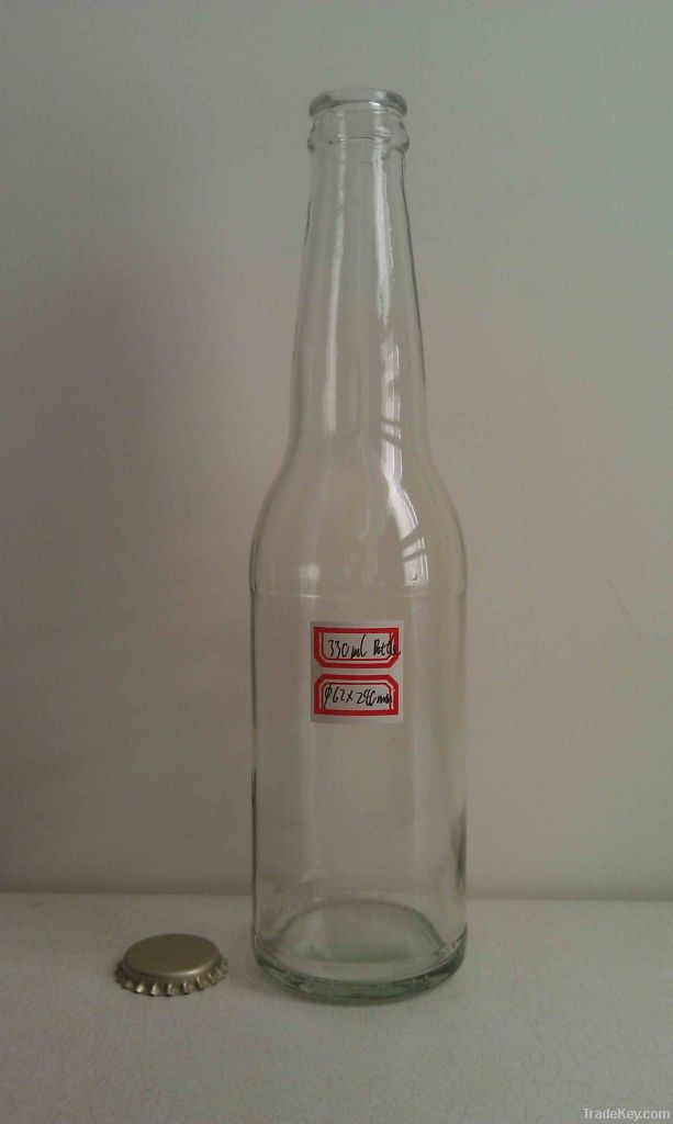 330ml clear beverage glass bottle