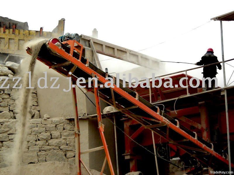 rubber belt conveyor for sand, stone, quarry, mineral.