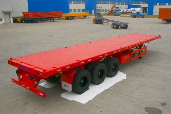 liangshan 3axles, 40ft flatbed container semi-trailer trucks 