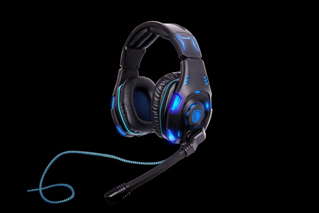 Glittering Gaming Headset SA-907 with 7.1 simulated sound