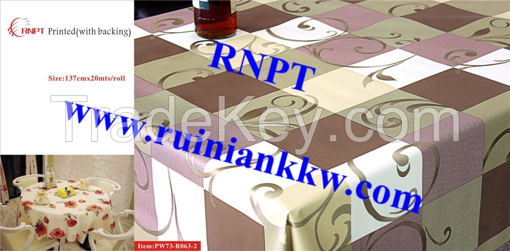 RNPT Brand  3D Printed Table Cloth with backing popular in Iran, Israel , UAE and Oman, Bahrain, Qatar, Kwait , Jordan etc. Middle East Table cover market