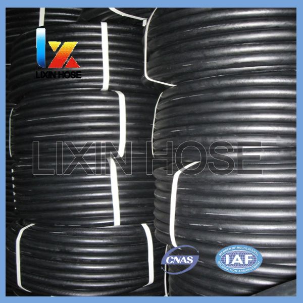 Flexible textile braided rubber air hose