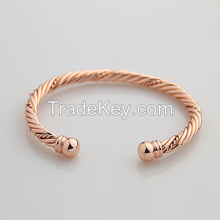 Healthy Jewelry Wholesale color Bio Copper Magnetic Bracelets help you relieving Arthritis, Joint Pain in the wrist b05