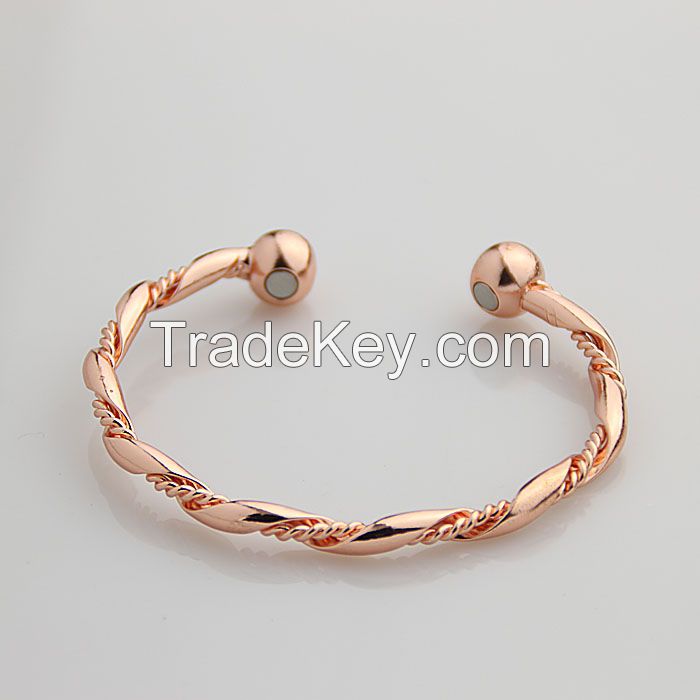 Healthy Jewelry Wholesale color Bio Copper Magnetic Bracelets help you relieving Arthritis,Joint Pain in the wrist