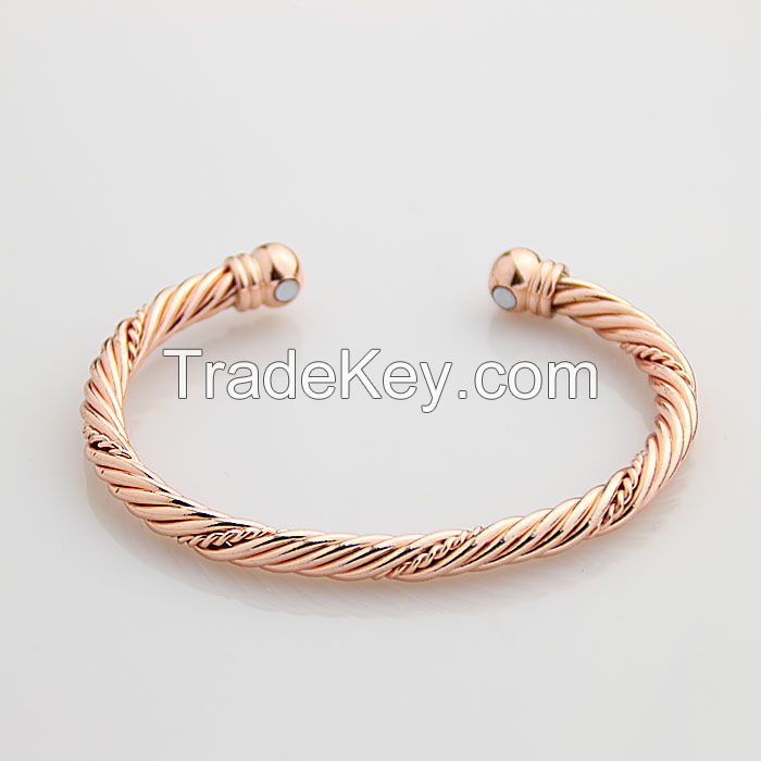 Healthy Jewelry Wholesale color Bio Copper Magnetic Bracelets help you relieving Arthritis, Joint Pain in the wrist b05