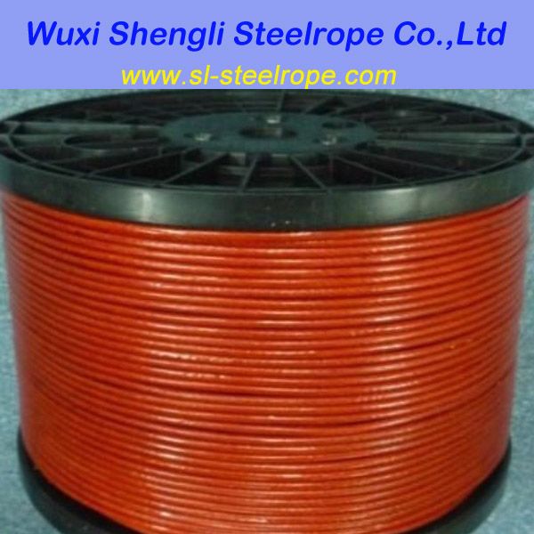 6*7 plastic coated steel wire rope for export