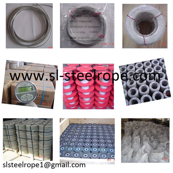 Brake Cables galvanized steel wire rope 7*7