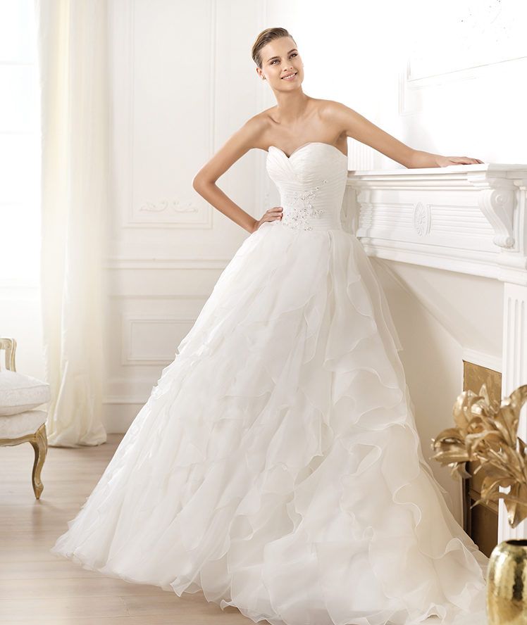 Factory made Puffy Organza Bridal dress RE13065