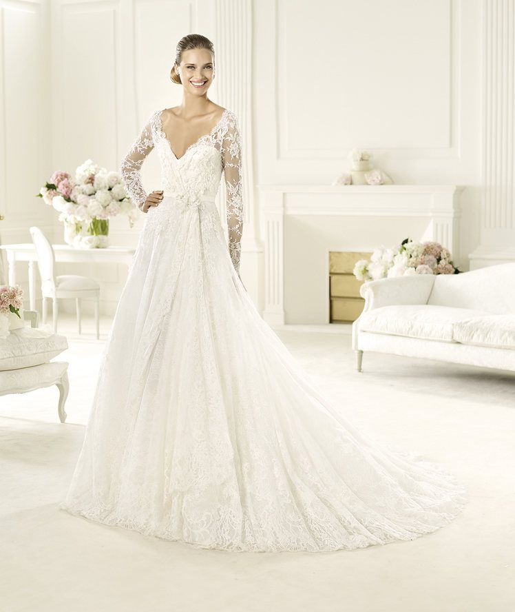 Long Sleeve Lace Wedding Gowns RE13061