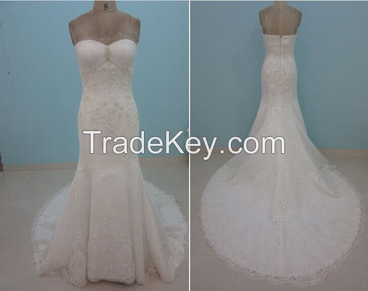 High Quality Lace Beading Wedding Dresses RE13157