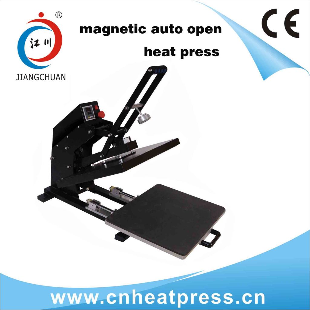 Magnetic manual auto open heat press machine t-shirt heat transfer machine