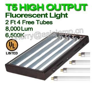 T5 High Output Fluorescent 2FT 4 Tube Fixture