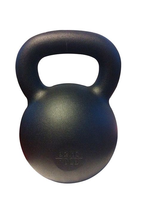 Powder coated cast iron kettlebell