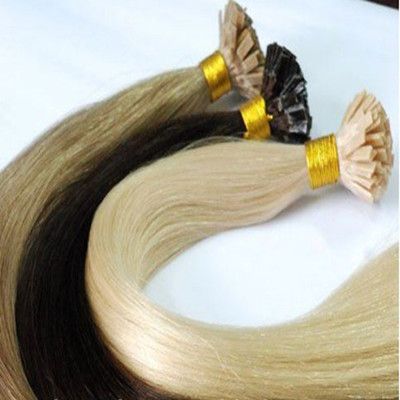 Flat Tip Human Hair Extension 100% human hair high quality hair weft  hair extension natural raw human hair