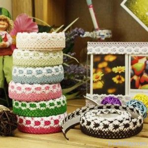 Colorful fabric lace tape for DIY and decoration