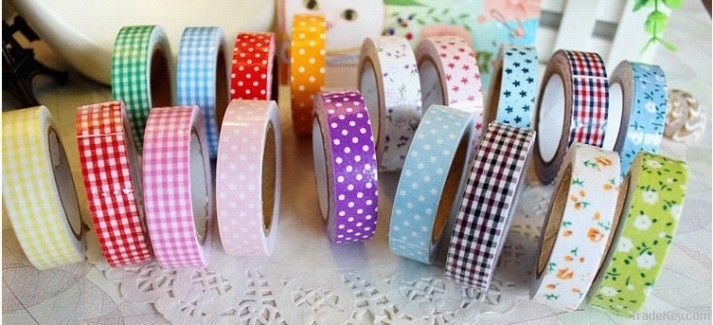 Cotton adhesive fabric tape, printed chambray fabric tape wholesale